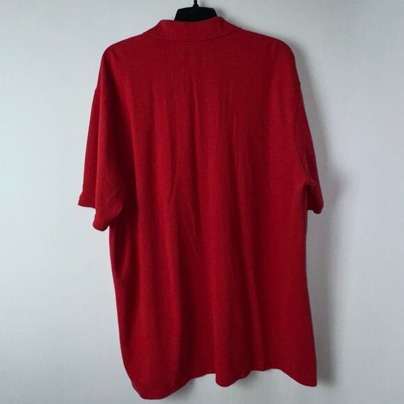 Foundary Men Big &‎ Tall Collard Polo Solid Shirt Short Sleeve Size 3XLT Red - Picture 2 of 8